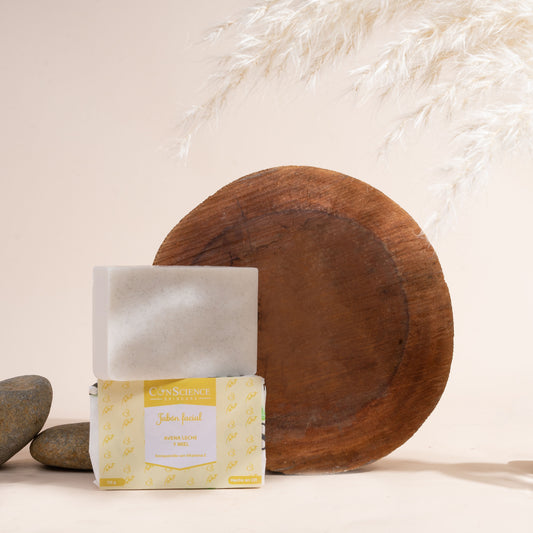 Jabón Exfoliante de Avena Leche y Miel