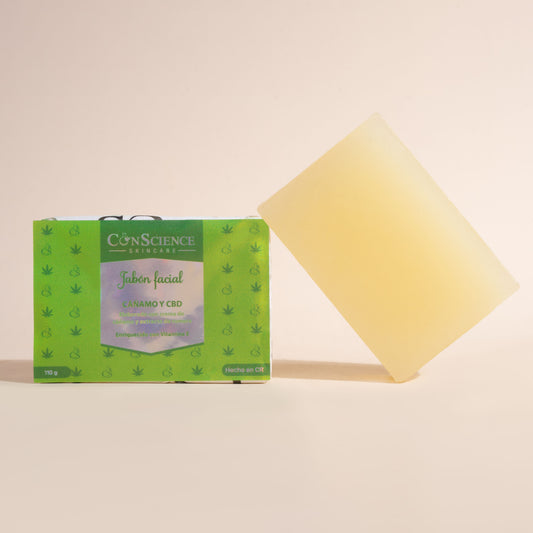 Jabón facial de cáñamo y CBD