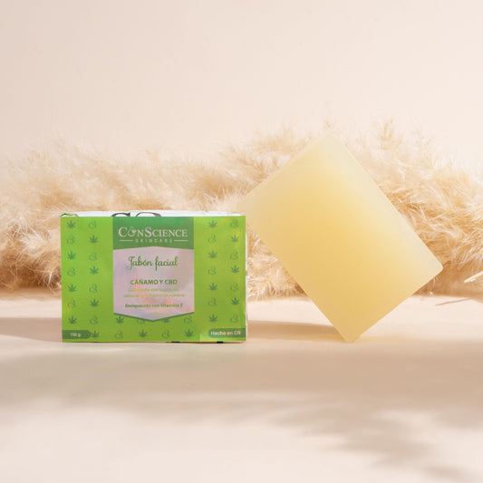 Jabón facial de cáñamo y CBD